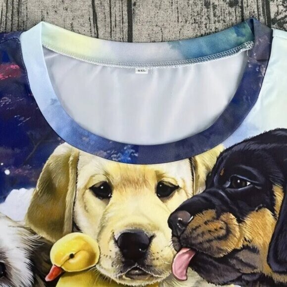 NEW Dog Print T-Shirt. Sizes 1x,4x,5x,6x,7x - Picture 4 of 5